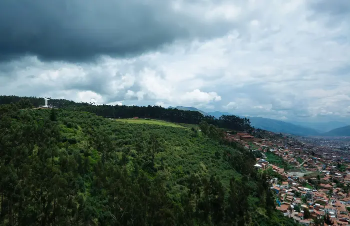 Aerial view from the Cristo Blanco statue